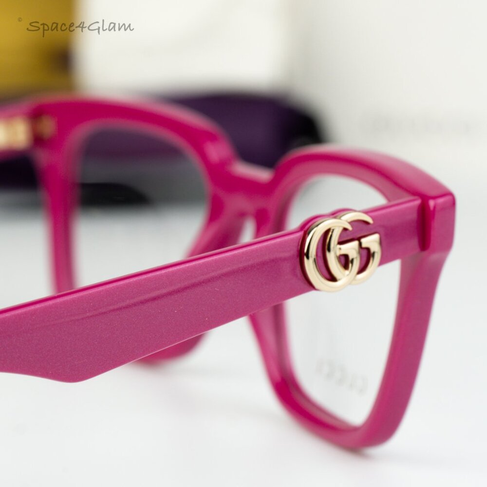 BRAND NEW Gucci GG1728O 004 Red Pink Square Women Eyeglasses GG 1728O - Picture 4 of 7